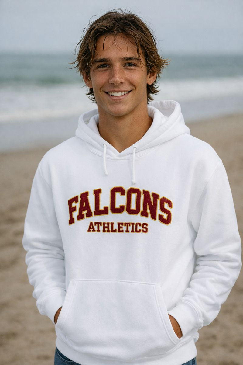White Embroidery FALCONS hoodie