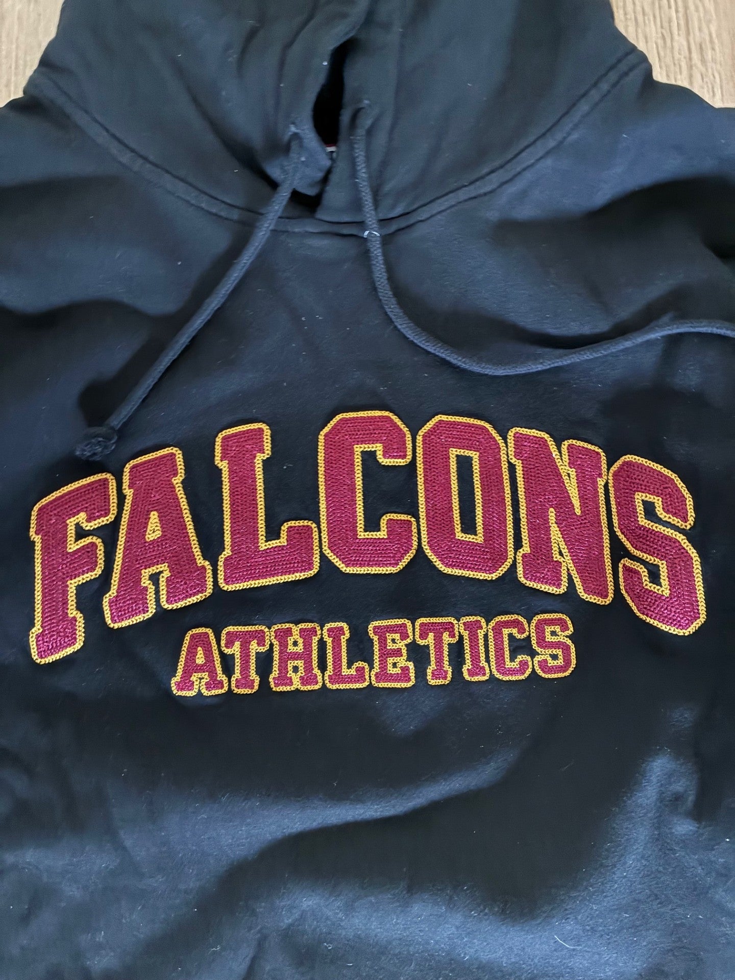 Black Embroidery FALCONS ATHLETICS hoodie