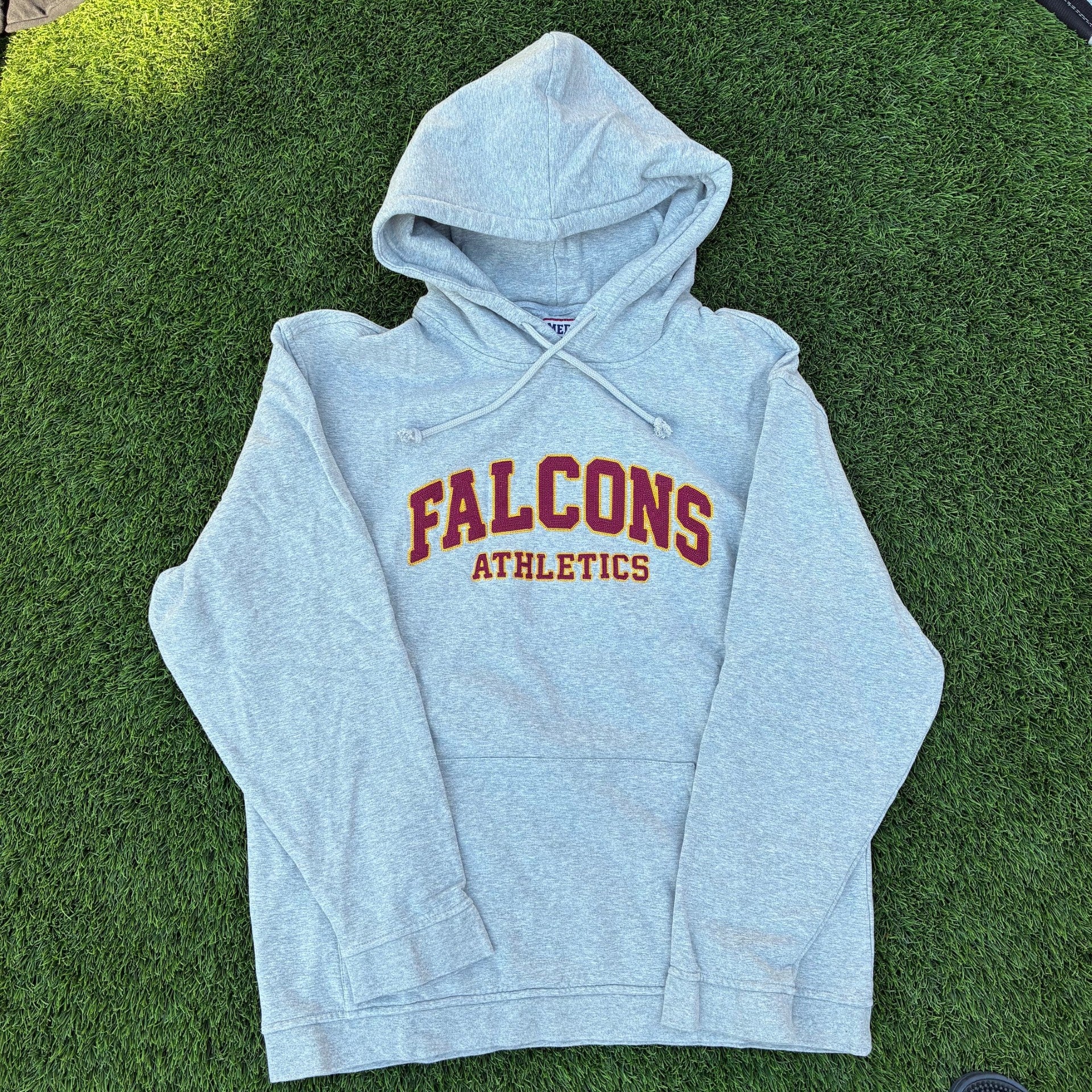 Heather Gray Embroidery FALCONS hoodie