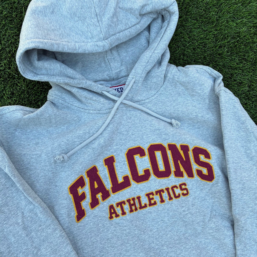 Heather Gray Embroidery FALCONS hoodie
