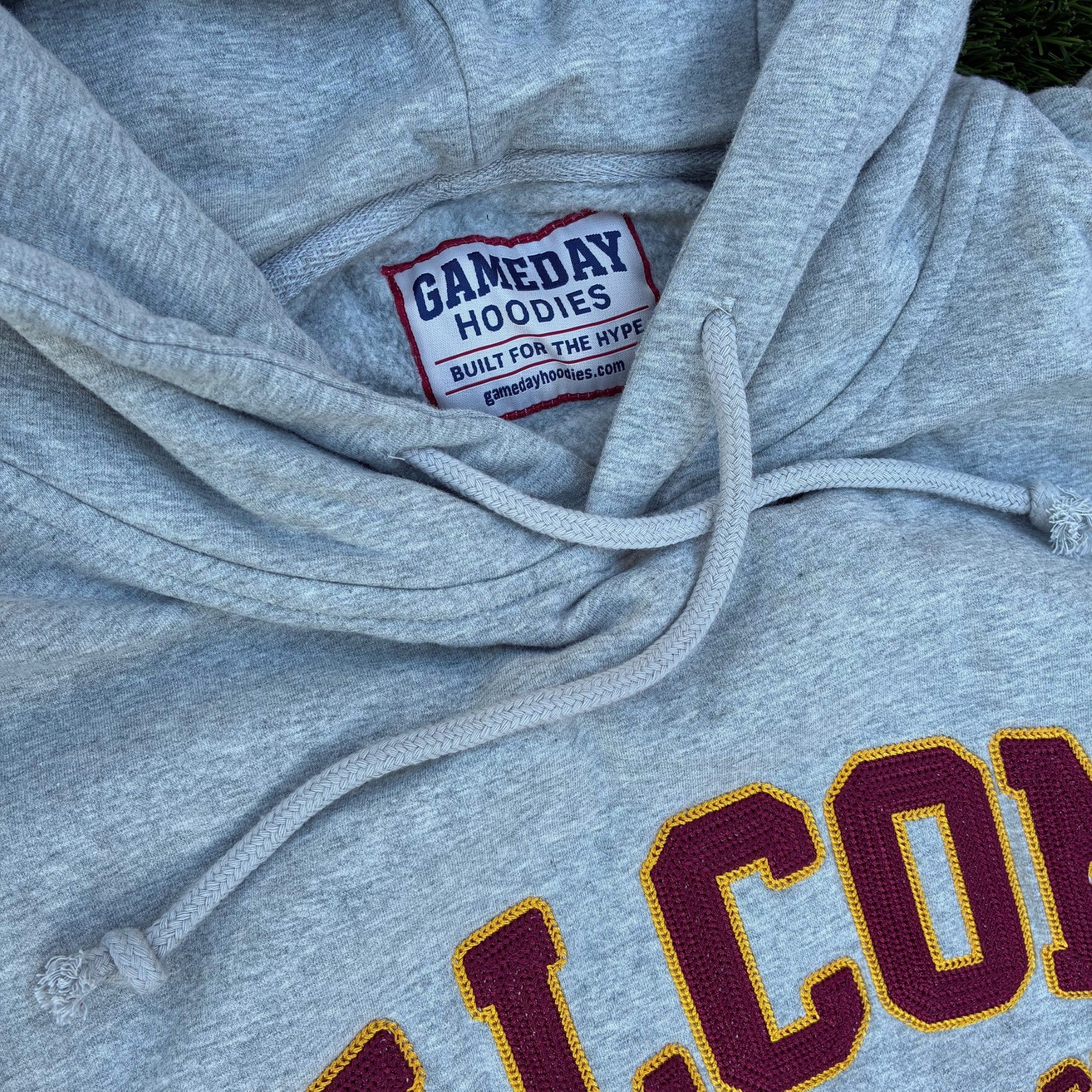 Heather Gray Embroidery FALCONS hoodie