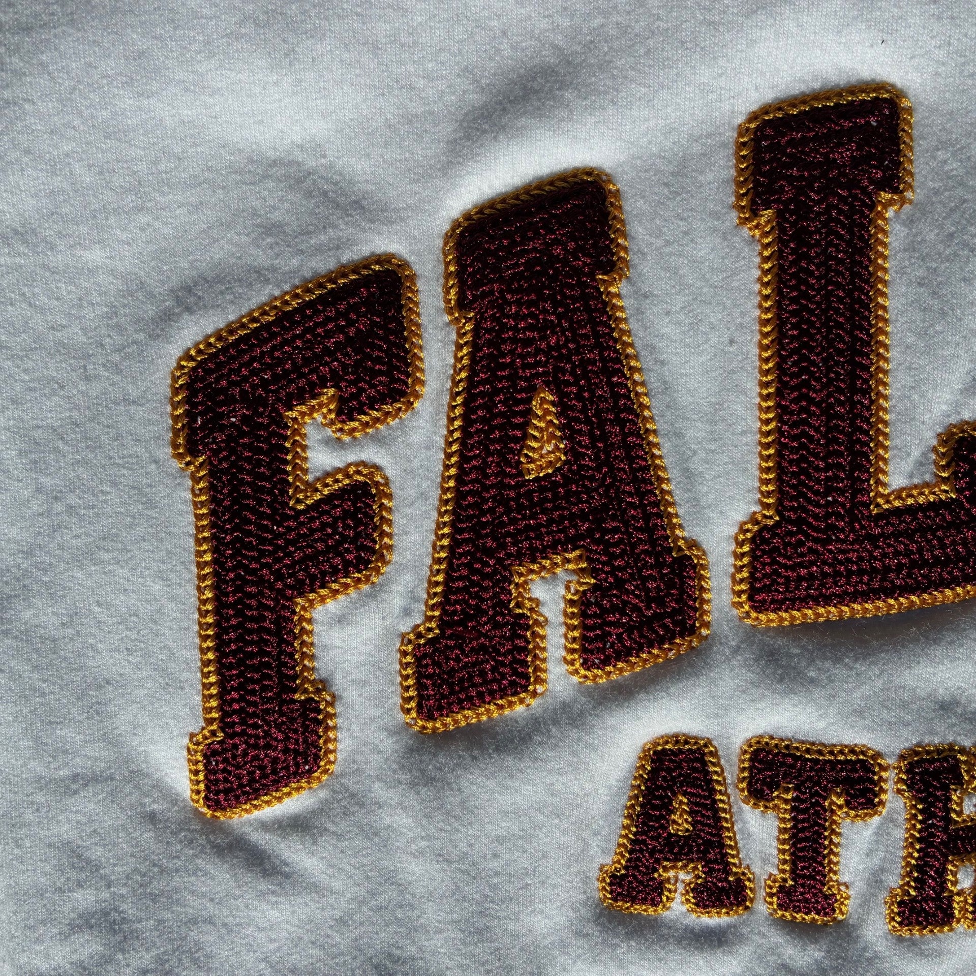 White Embroidery FALCONS hoodie