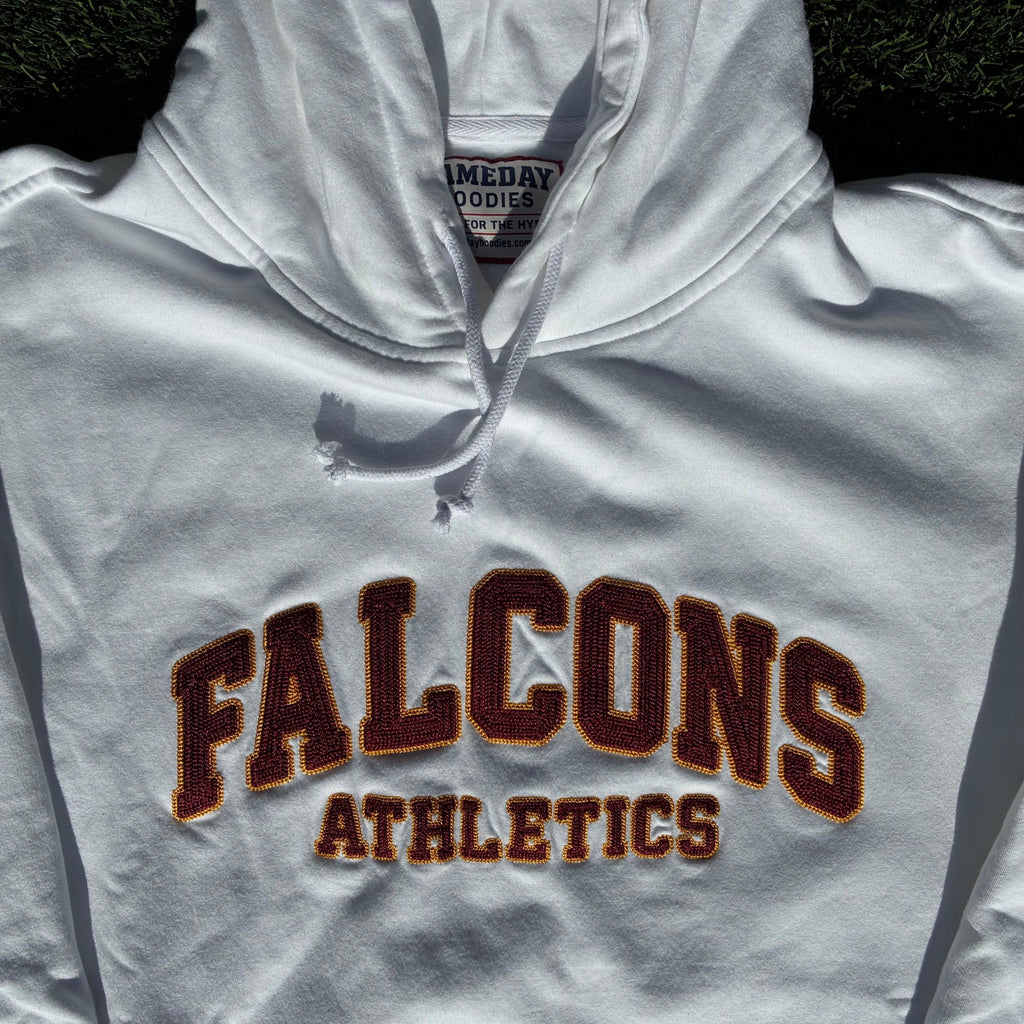 White Embroidery FALCONS hoodie