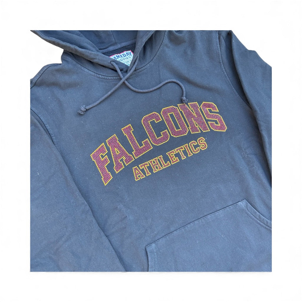 Sparkle / Bling / Bedazzled Black FALCONS hoodie